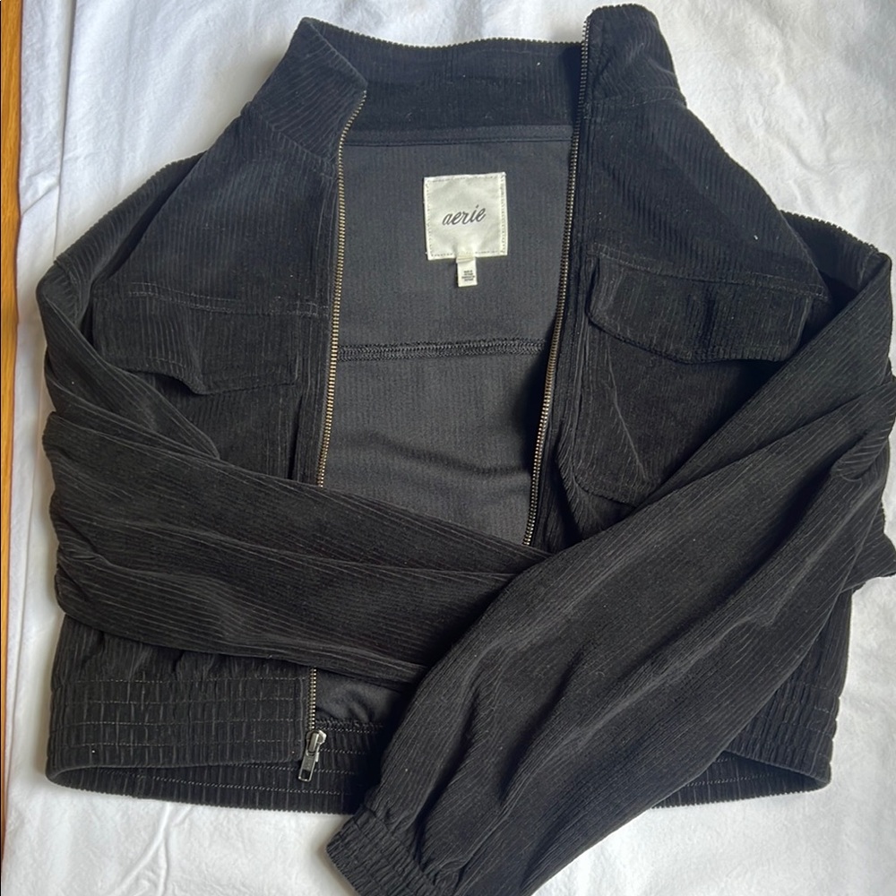 Aerie Black Corduroy Jacket